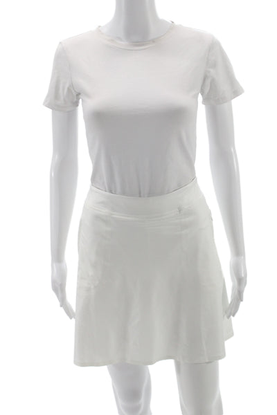G/Fore Womens A-Line Mini Skort White Cotton Size L