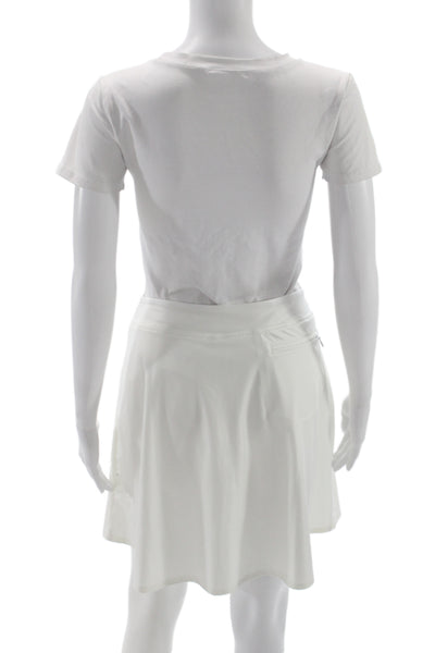 G/Fore Womens A-Line Mini Skort White Cotton Size L