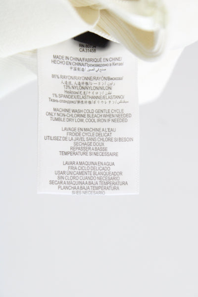 BCBGMAXAZRIA Womens A-Line Flared White Skirt Size S