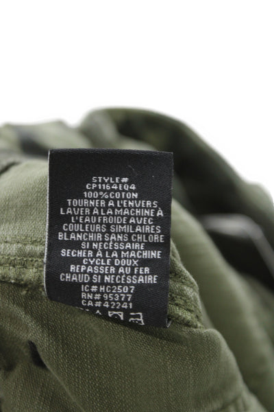Sanctuary Unisex Cargo Pants Green Camouflage 100% Cotton Button Fly Size 26