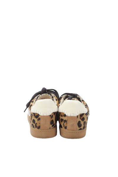 Dolce Vita Womens Lace Up Leopard Print Pony Hair Sneakers Brown Size 9.5