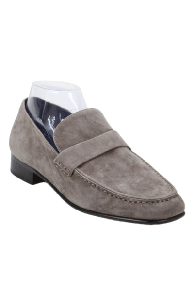 Tony Bianco Womens Slip On Round Toe Suede Loafers Gray Size 9