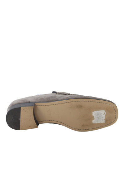 Tony Bianco Womens Slip On Round Toe Suede Loafers Gray Size 9