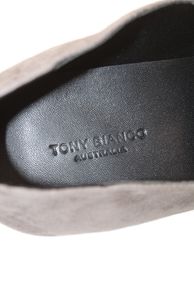 Tony Bianco Womens Slip On Round Toe Suede Loafers Gray Size 9