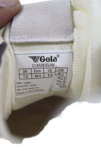 Gola Womens Lace Up Side Logo Suede Low Top Sneakers Brown White Size 9.5