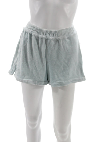Frankies Bikinis Unisex Light Blue Sweat Shorts Size M