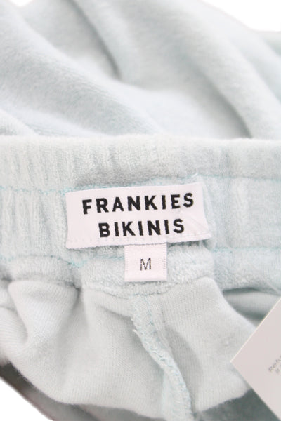 Frankies Bikinis Unisex Light Blue Sweat Shorts Size M