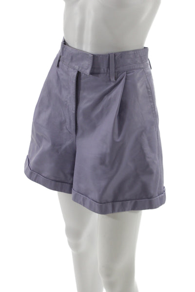 Remain Unisex Chino Shorts Purple Sheep Leather Button Designer Size 10