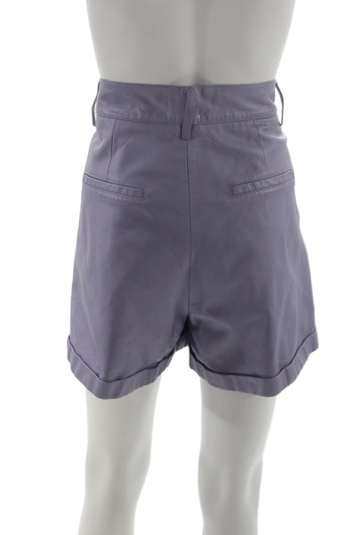 Remain Unisex Chino Shorts Purple Sheep Leather Button Designer Size 10