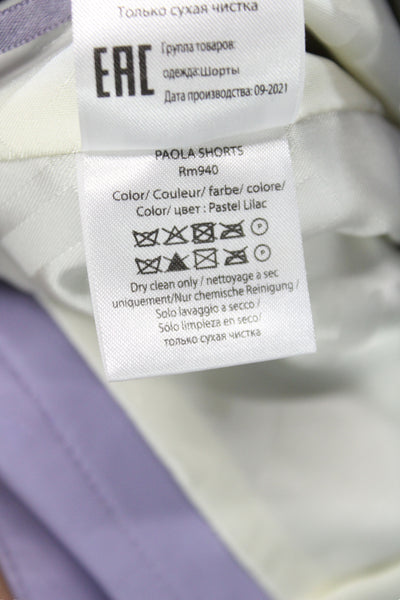 Remain Unisex Chino Shorts Purple Sheep Leather Button Designer Size 10