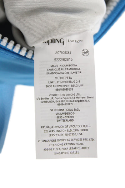 Kipling Womens Triple Zippered Pocket Crossbody Blue Size Medium