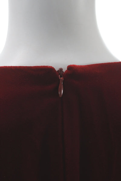 Lauren Ralph Lauren Women A-Line Red V-Neck 3/4 Sleeve Dress Size 6