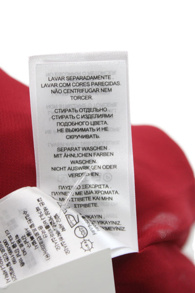 Lauren Ralph Lauren Women A-Line Red V-Neck 3/4 Sleeve Dress Size 6