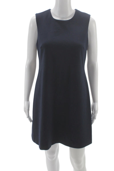 Calvin Klein Womens Dark Blue Sleeveless Shift Dress Size 8