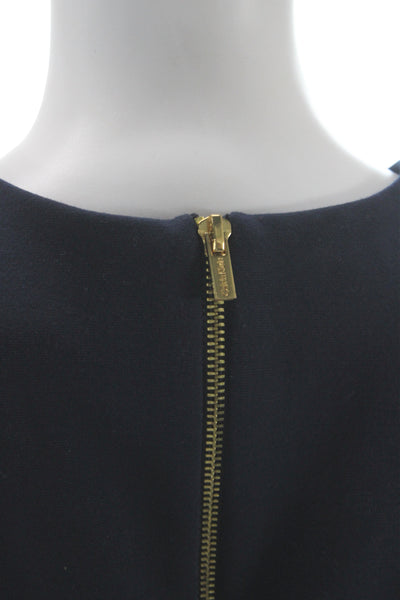 Calvin Klein Womens Dark Blue Sleeveless Shift Dress Size 8
