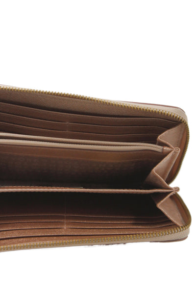 Kate Spade New York Womens Leather Zip Around Wallet Rose Gold
