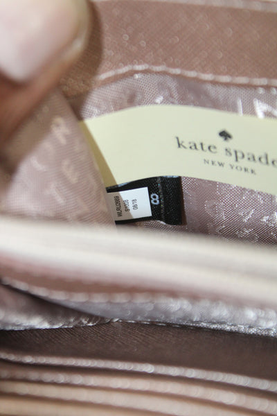 Kate Spade New York Womens Leather Zip Around Wallet Rose Gold