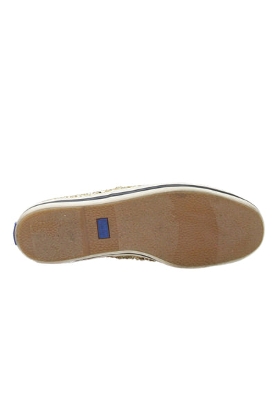 Keds x Kate Spade Womens Glitter Low Top Sneakers Gold Size 7.5 Medium