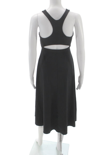 Athleta Womens Fit & Flare Tank Dress Black High Neck Sleeveless Size XS