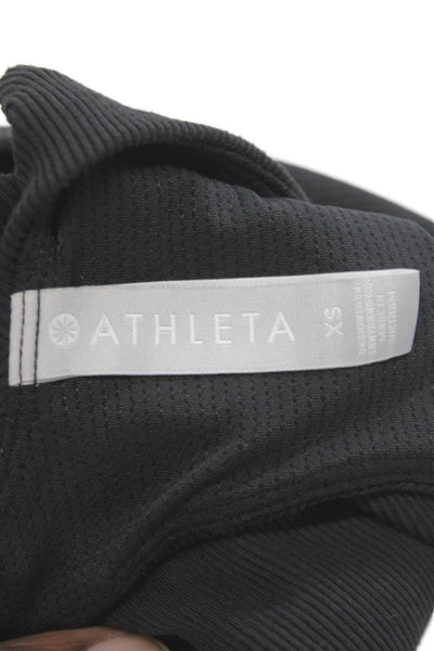 Athleta Womens Fit & Flare Tank Dress Black High Neck Sleeveless Size XS