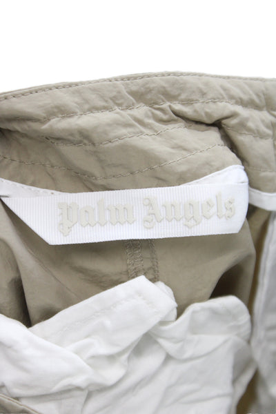 Palm Angels Unisex Cargo Pants Beige Windbreaker Size 38
