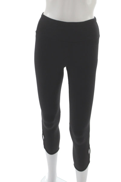 Lululemon Women Capri Cropped Leggings Black Nylon Size 2
