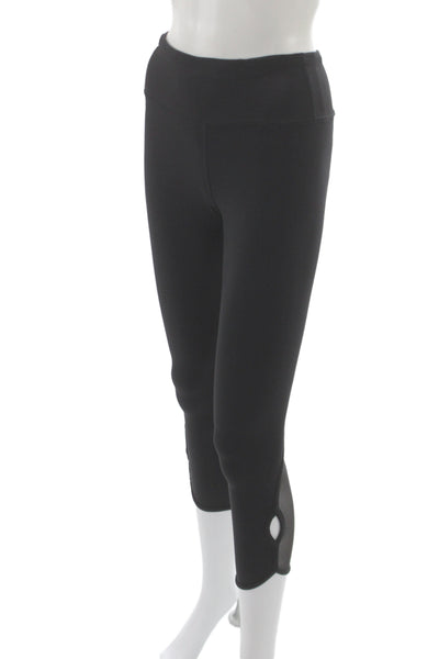Lululemon Women Capri Cropped Leggings Black Nylon Size 2