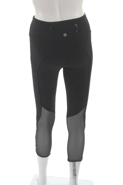 Lululemon Women Capri Cropped Leggings Black Nylon Size 2