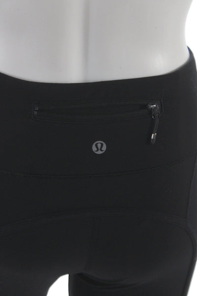 Lululemon Women Capri Cropped Leggings Black Nylon Size 2