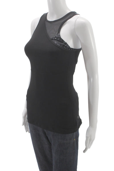 Lululemon Womens Black Sleeveless Polyester Tank Size 4