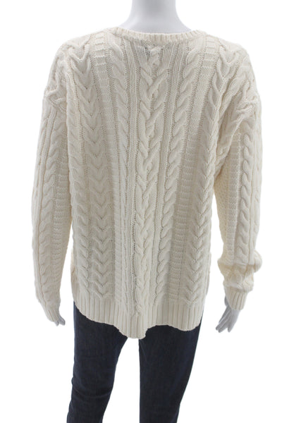 Lauren Ralph Lauren Unisex Pullover Sweater Beige Crew Neck Long Sleeve Size XL
