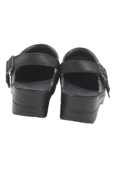 Dansko Womens Leather Clog Slingbacks Heels Black Size 39 9