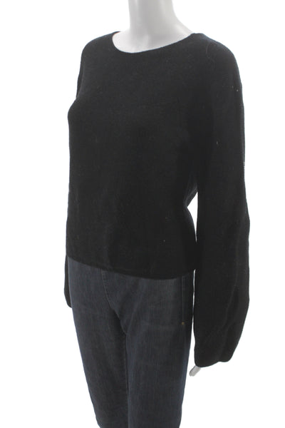 Uniqlo Unisex Black Pullover Round Neck Long Sleeve 55%Poly 45%Merino Size M