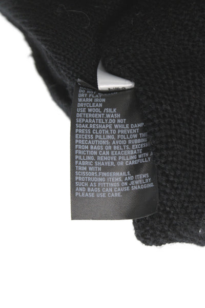 Uniqlo Unisex Black Pullover Round Neck Long Sleeve 55%Poly 45%Merino Size M