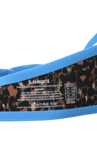 B.tempt'd by Wacoal Womens Push Up bra Blue Size 38B