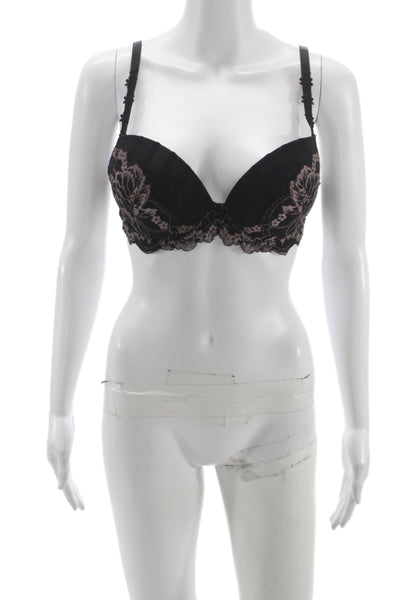 Simone Perele Womens floral lace Black size 38B