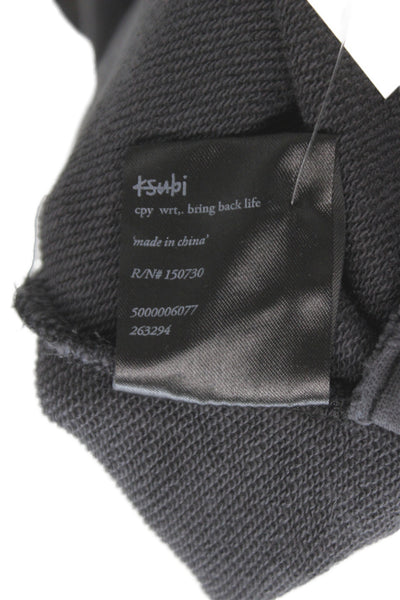 Ksubi Unisex Pullover Hoodies Dark Gray Graphic Cotton Drawstring Size M