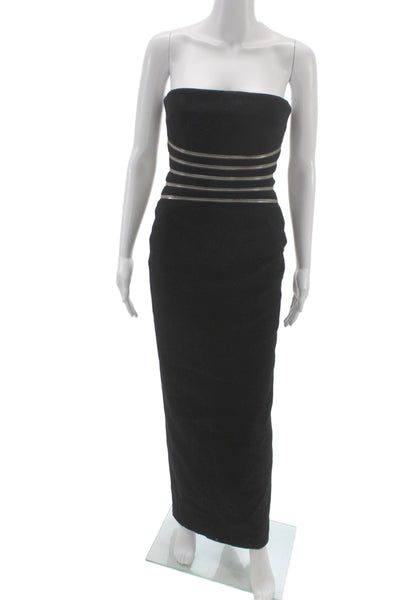 Alexander Wang Women Bodycon Maxi Dress Sleeveless Black Size 0