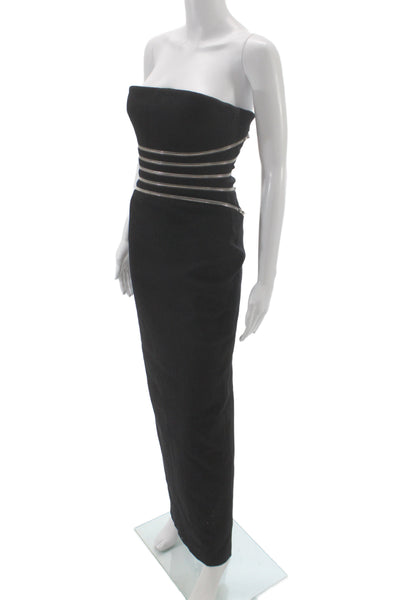 Alexander Wang Women Bodycon Maxi Dress Sleeveless Black Size 0