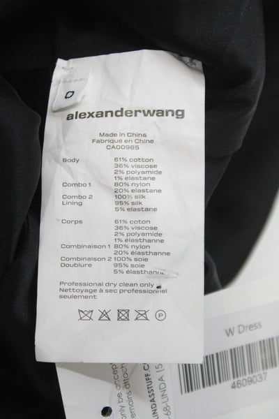 Alexander Wang Women Bodycon Maxi Dress Sleeveless Black Size 0