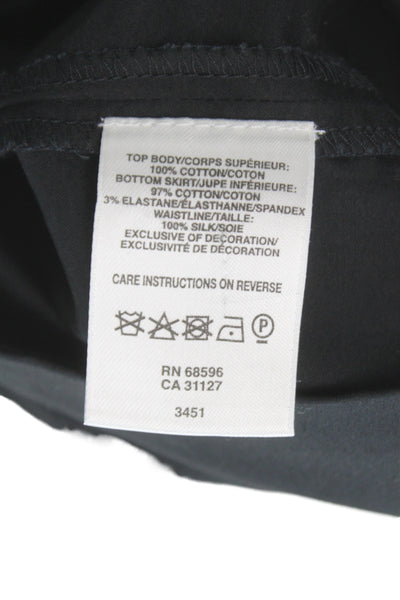 DKNYC Womens Tank Dress Black 100% Cotton Short Zip Size S