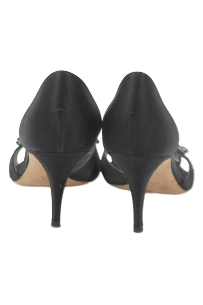 Giuseppe Zanotti Design Womens Crystal Embellished D'Orsay Shoes Black Size 9.5