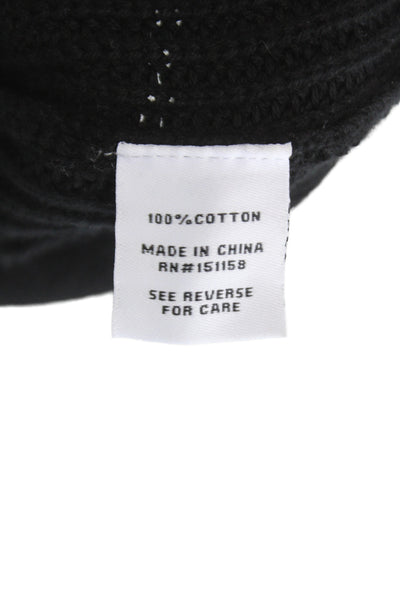 525 Unisex Black 100% Cotton Sleeveless Sweater Vest Size M