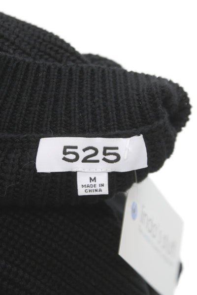525 Unisex Black 100% Cotton Sleeveless Sweater Vest Size M