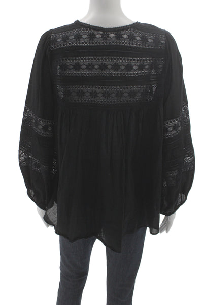 Velvet by Graham & Spencer Womens Bohemian Tunic Black Size L