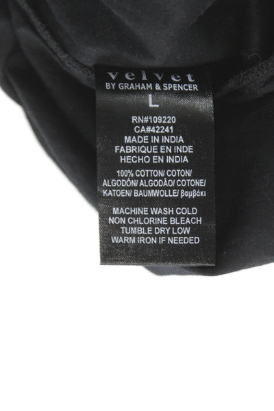 Velvet by Graham & Spencer Womens Bohemian Tunic Black Size L