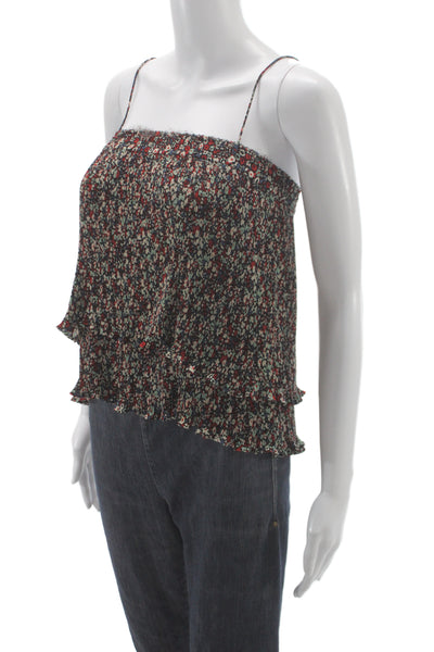 Derek Lam 10 Crosby Women Camisole Black Floral Sleeveless Bohemian Size 0