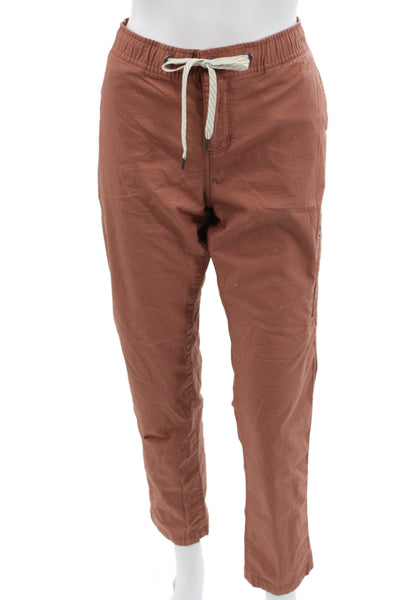 Vuori Mens Ankle Cargo Pants Brown Drawstring Organic Cotton Size M