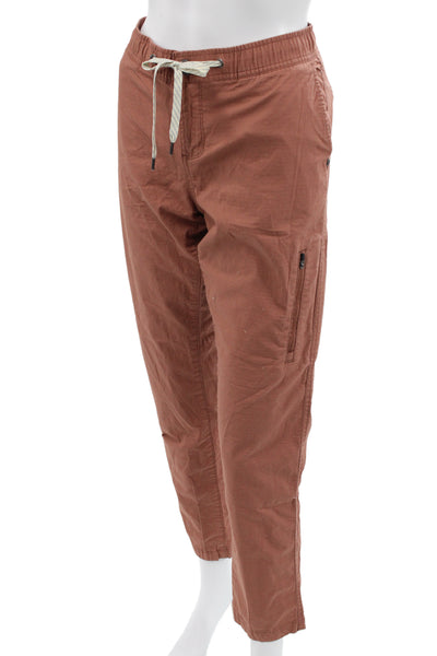 Vuori Mens Ankle Cargo Pants Brown Drawstring Organic Cotton Size M