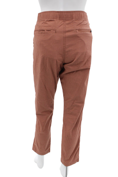 Vuori Mens Ankle Cargo Pants Brown Drawstring Organic Cotton Size M